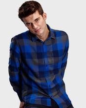 Load image into Gallery viewer, Navy Twill Checks Shirt Shirt www.epysode.in 
