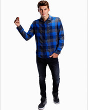 Load image into Gallery viewer, Navy Twill Checks Shirt Shirt www.epysode.in 
