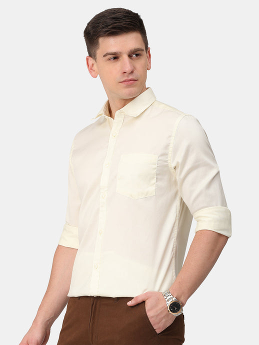 Off White Cotton Shirt Shirt www.epysode.in 