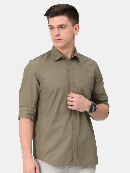Olive Green Solid Shirt Shirt www.epysode.in 