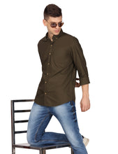 Load image into Gallery viewer, Olive Solid Shirt Shirt www.epysode.in 
