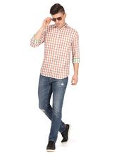 Load image into Gallery viewer, Orange Checks Shirt Shirt www.epysode.in 
