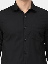Load image into Gallery viewer, Solid Black Cotton Shirt Shirt www.epysode.in 

