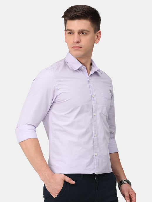 Solid Lilac Cotton Shirt Shirt www.epysode.in 