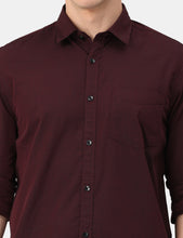 Load image into Gallery viewer, Solid Maroon Cotton Shirt Shirt www.epysode.in 
