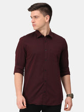 Load image into Gallery viewer, Solid Maroon Cotton Shirt Shirt www.epysode.in 
