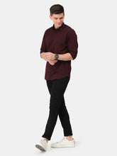 Load image into Gallery viewer, Solid Maroon Cotton Shirt Shirt www.epysode.in 
