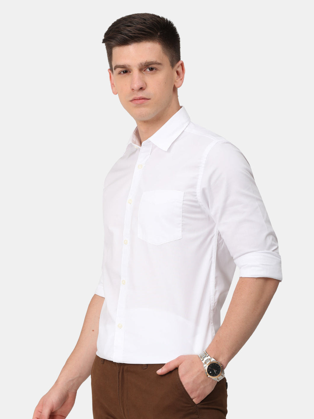 White Solid Shirt Shirt www.epysode.in 